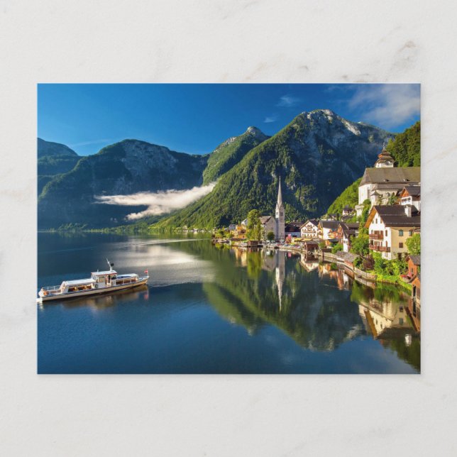 Cartão Postal Lago Austria Hallstatt (Frente)
