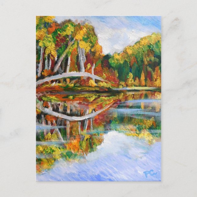 Cartão Postal Lago Autumn (Frente)
