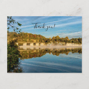 Cartão Postal Lago Autumn Glow Springfield Obrigado