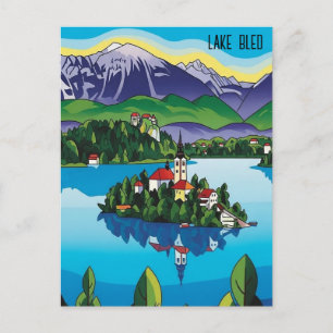 Cartão Postal Lago Bled Eslovênia