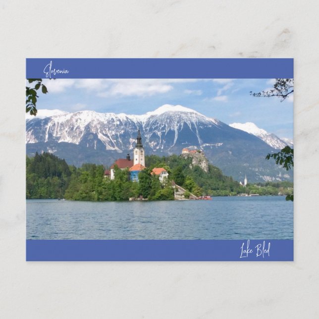 Cartão Postal Lago Bled, Eslovênia (Frente)