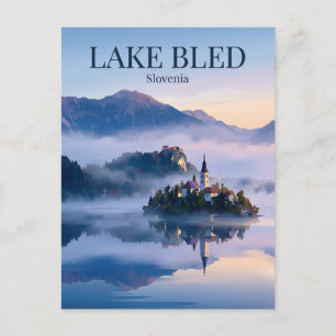 Cartão Postal Lago Bled Eslovênia