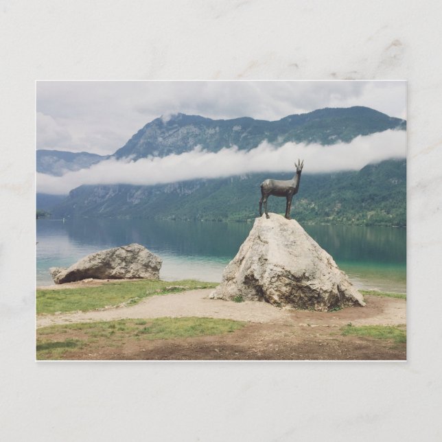 Cartão Postal Lago Bohinj, Eslovênia - Foto Zlatorog (Frente)