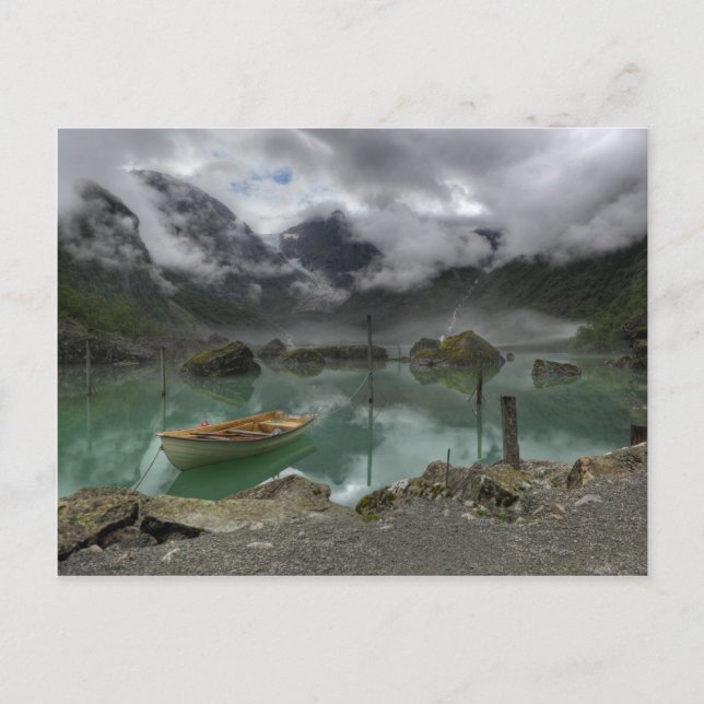Cartão Postal Lago Bondhus Noruega (Frente)