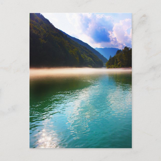 Cartão Postal Lago bonito nos cumes, Slovenia (Frente)