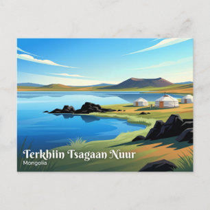 Cartão Postal Lago Branco, Terkhiin Tsagaan Mongólia