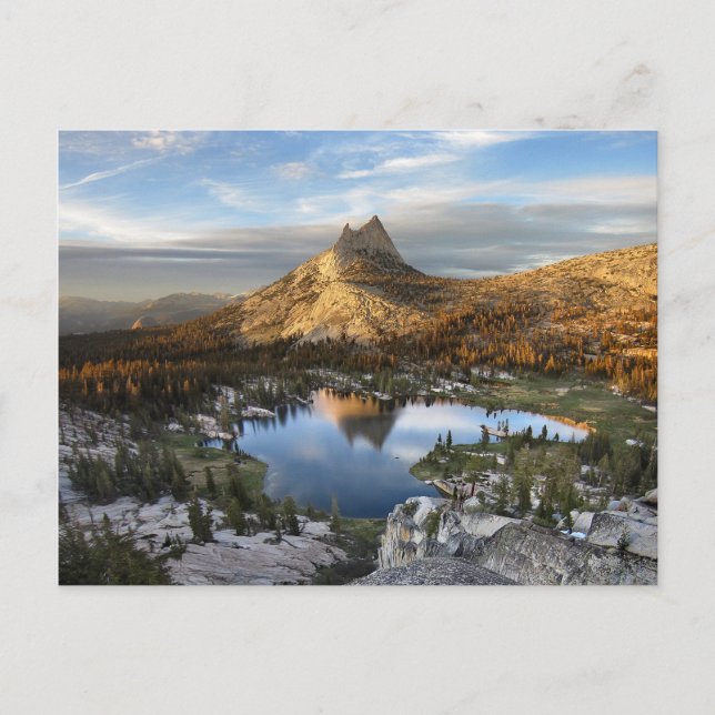 Cartão Postal Lago Catedral e Pico - Trilha Yosemite John Muir (Frente)