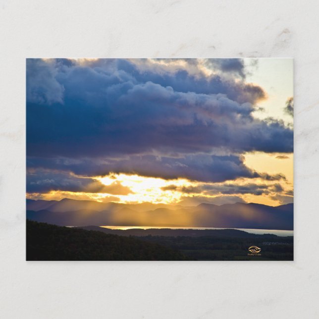 Cartão Postal Lago Champlain Vermont Sunset (Frente)