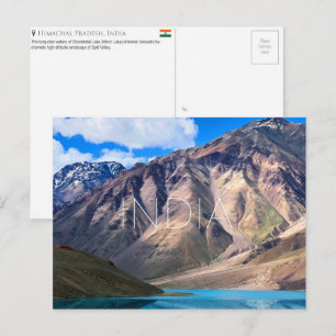Cartão Postal Lago Chandratal, Vale de Spiti, Viagem à Índia 