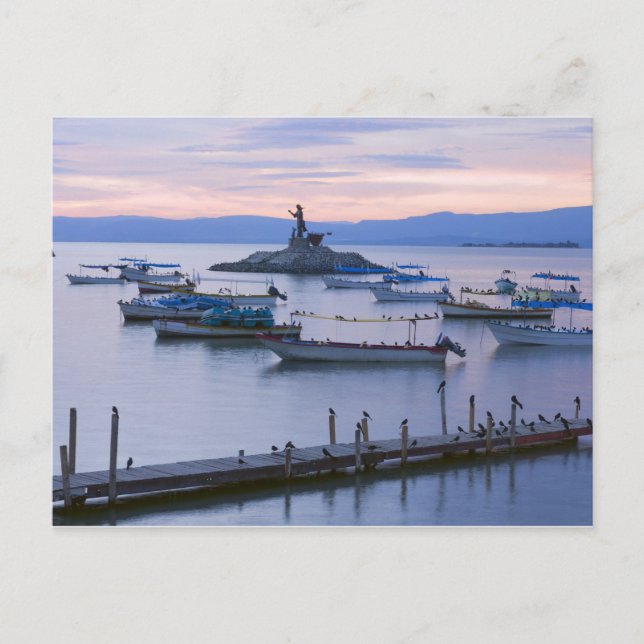 Cartão Postal Lago Chapala Islet e Pier (Frente)