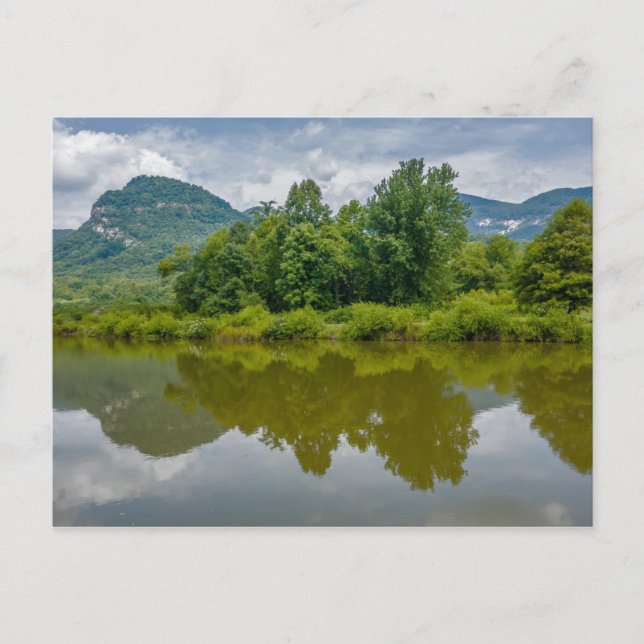 Cartão Postal lago chimney rock lure norte carolina paisagem na (Frente)