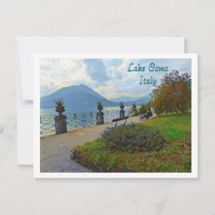 CARTÃO POSTAL LAGO COMO, ITÁLIA/ SERENIDADE PERFEITA