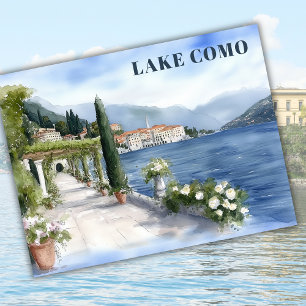 Cartão Postal Lago Como Itália Vacinação Europa Viagem Keepsaame