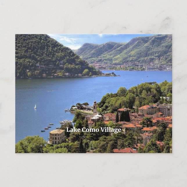 Cartão Postal Lago Como Village, fotografia cênica, (Frente)