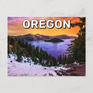 Cartão Postal Lago Crater No Oregon