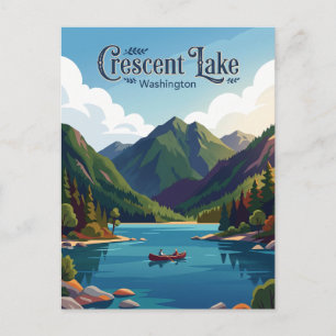 Cartão Postal Lago Crescent EUA
