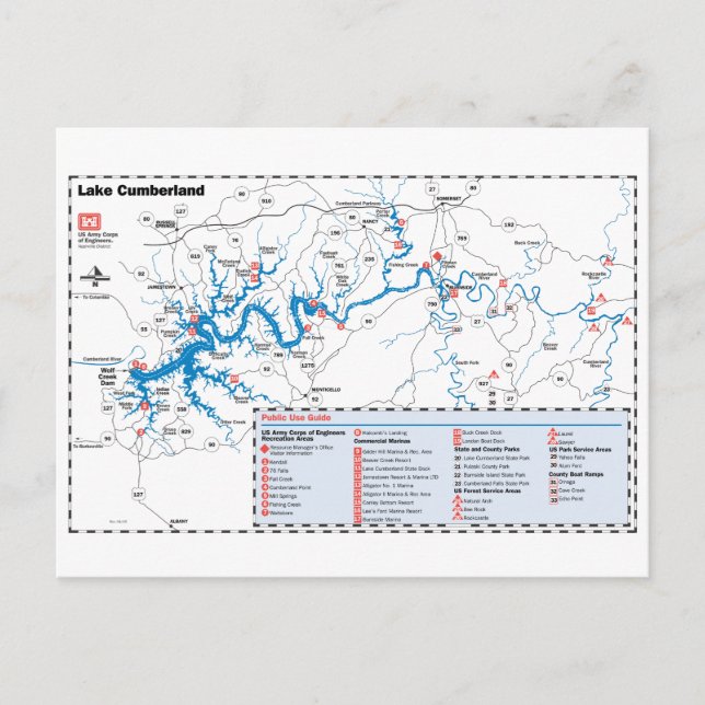 Cartão Postal Lago Cumberland (Frente)