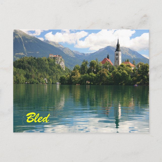 Cartão Postal Lago de Bled (Frente)