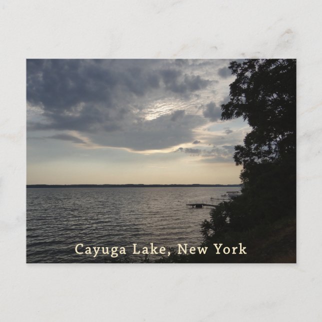 Cartão Postal Lago de Cayuga Sunset (Frente)