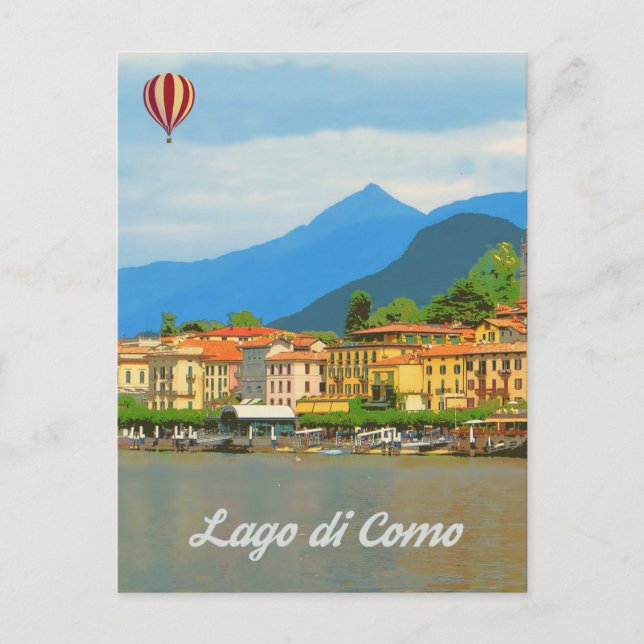 Cartão Postal Lago de Como, Itália (Frente)
