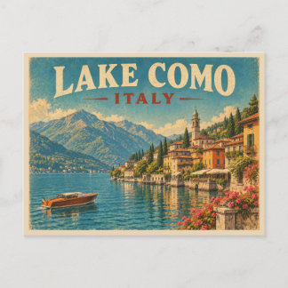 Cartão Postal Lago de Como Itália Viagem