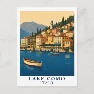 Cartão Postal Lago de Como Itália Viagem Vintage Lagos Italianos