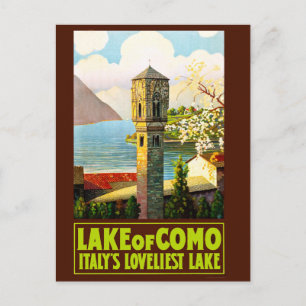 Cartão Postal Lago de Como, o Lago Mais Amável da Itália,