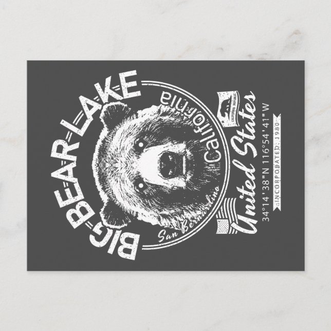 CARTÃO POSTAL LAGO DE GRANDES ARTES CALIFÓRNIA - CIDADE DO LAGO  (Frente)