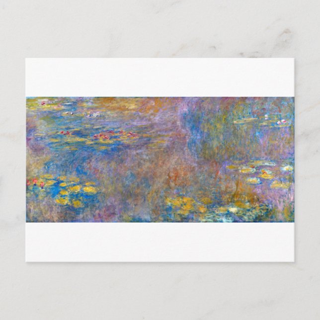 Cartão Postal Lago de Nenúfares em Giverny, Claude Monet (Frente)