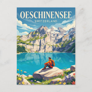 Cartão Postal Lago de Oeschinen Suíça