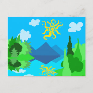 Cartão Postal Lago de Verão