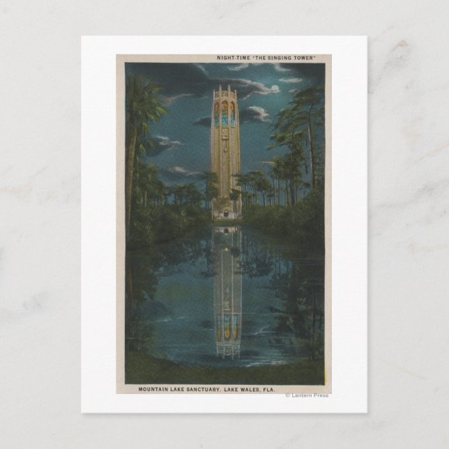 Cartão Postal Lago de Wales, FL - Vista do Monte Lago & Singing (Frente)