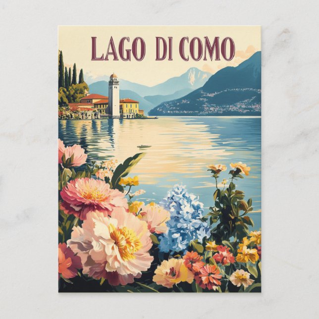 Cartão postal Lago Di Como Viagem (Frente)