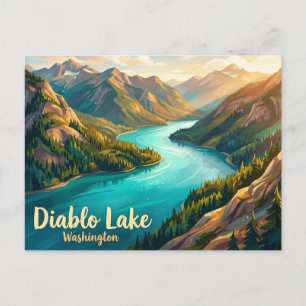 Cartão Postal Lago Diablo EUA
