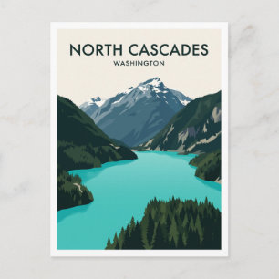 Cartão Postal Lago Diablo, North Cascades Marblemount Washington