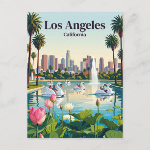 Cartão Postal Lago Echo Park Califórnia