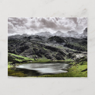 Cartão Postal Lago Ercina nas Astúrias, Espanha