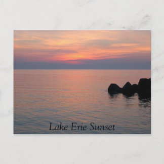 Cartão Postal Lago Erie Sunset