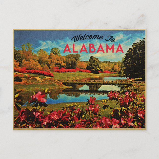 Cartão Postal Lago Espelho Alabama (Frente)