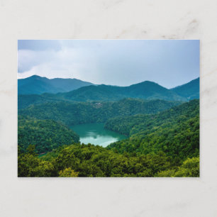 Cartão Postal lago fontana aéreo great smoky mountains norte ca