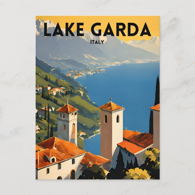 Cartão Postal Lago Garda Itália (Frente)