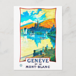 Cartão Postal Lago Genebra ignorado pelo Monte Branco