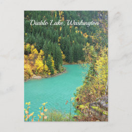 Cartão Postal Lago Glacial Turquesa-Verde no Cartão-Postal de Qu