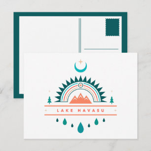 Cartão Postal lago havasu arizona lua arco-íris
