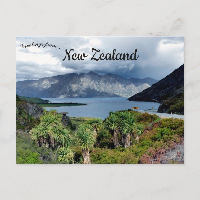 Cartão Postal Lago Hawea Otago Nova Zelândia (Frente)