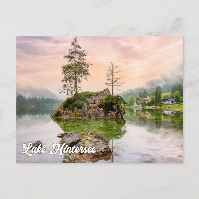 Cartão Postal Lago Hintersee, Alemanha (Frente)