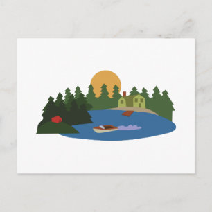 Cartão Postal Lago House