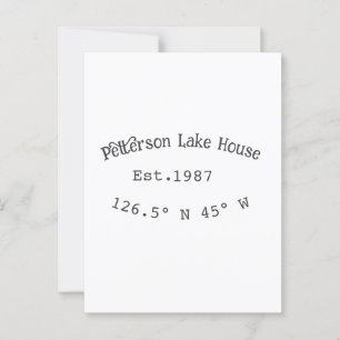 Cartão Postal Lago House ets. Data ano em que as coordenadas per