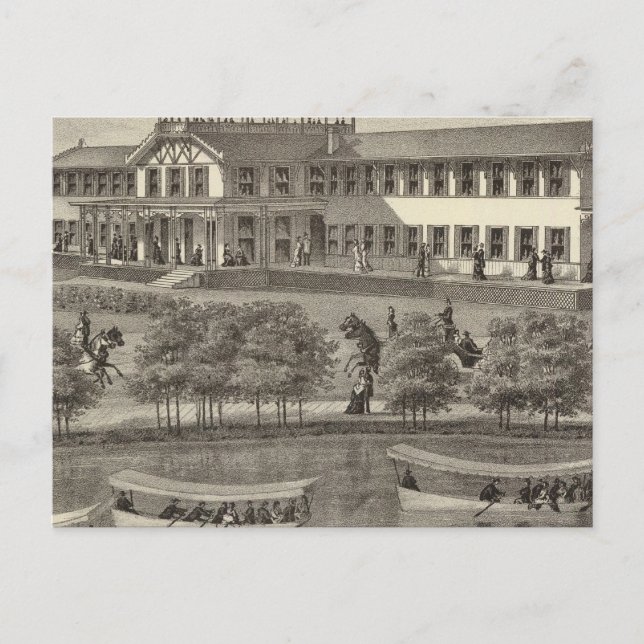 Cartão Postal Lago House, Primavera Lake, NJ (Frente)