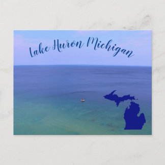 Cartão Postal Lago Huron Michigan